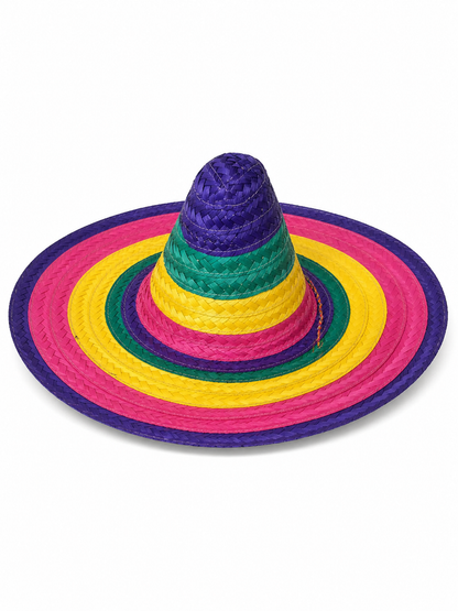 Purple Wide-Brim Carnival Hat
