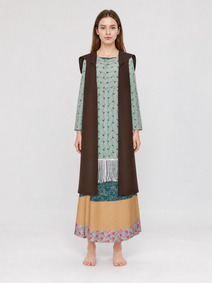 Sybill Trelawney Cosplay Costume, Fringed Dress