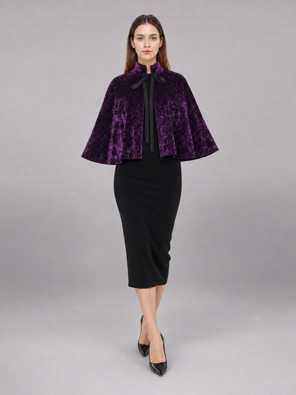 Purple Carnival Cape with Black Accents