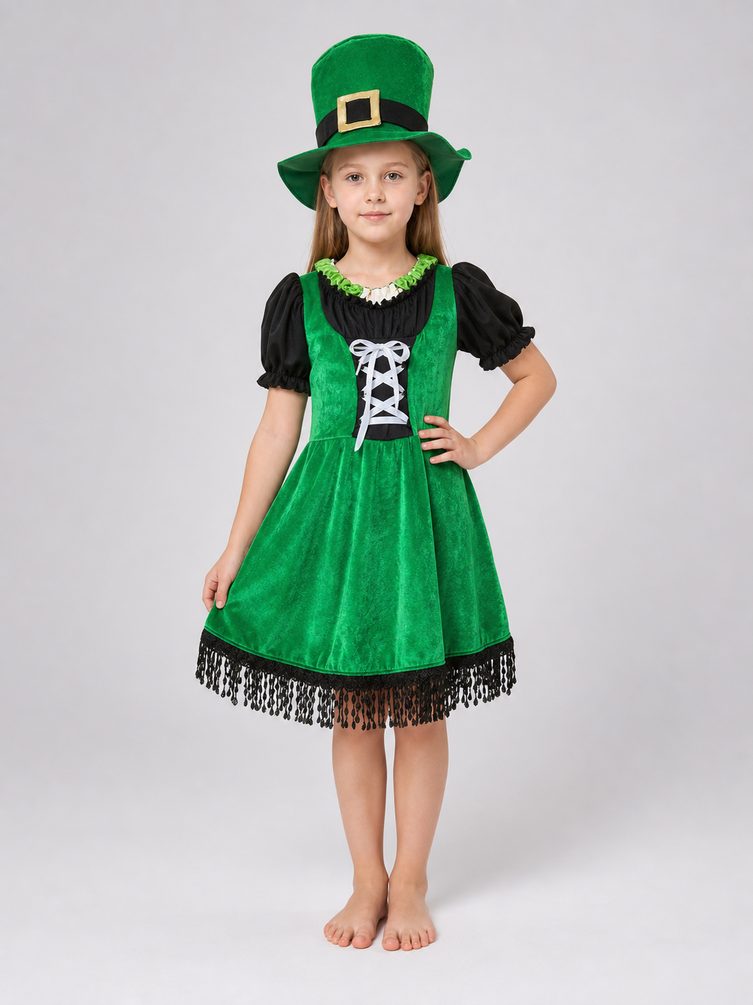 Leprechaun costume with green hat