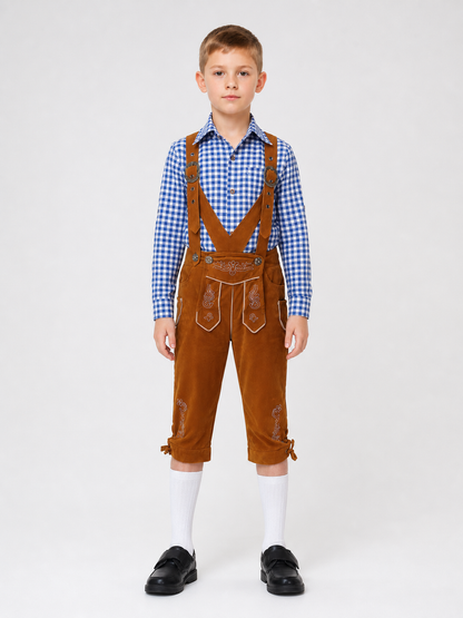 Costume Set with Suspenders, Shirt, and Pants
