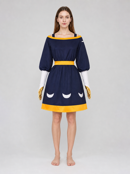Amity cosplay costume: dress, skirt, belt, sleeves