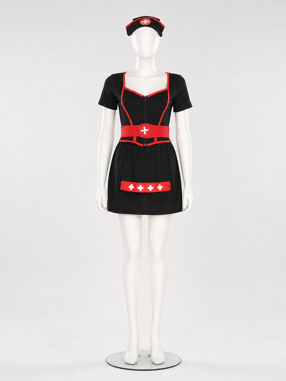 Medical Costume with Red Belt and White Crosses