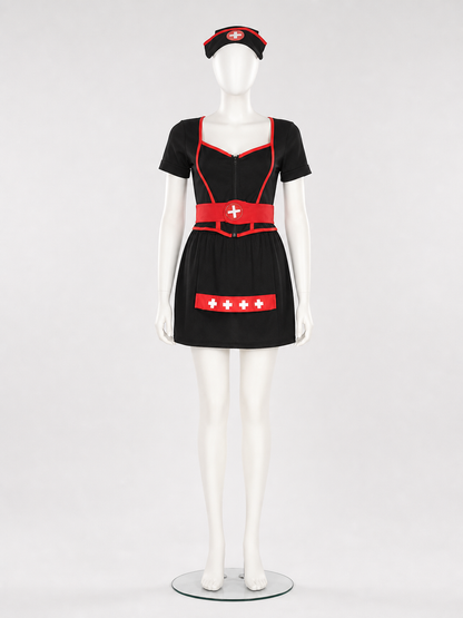 Medical Costume with Red Belt and White Crosses