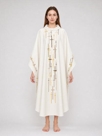 Religious Ceremonial Robe with Cross Pattern