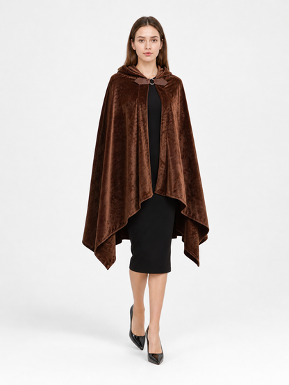 Brown Carnival Cloak with Hood