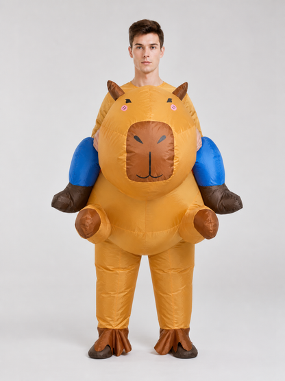 Inflatable animal costume for parties and performances