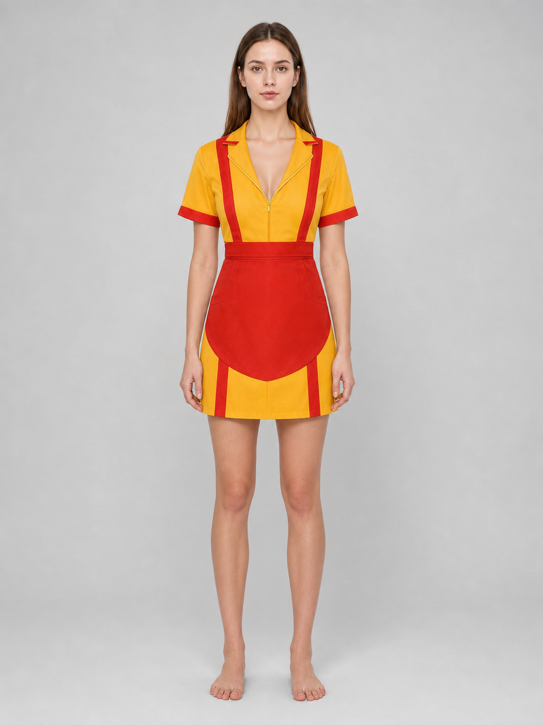 Diner-Style Carnival Dress with Apron