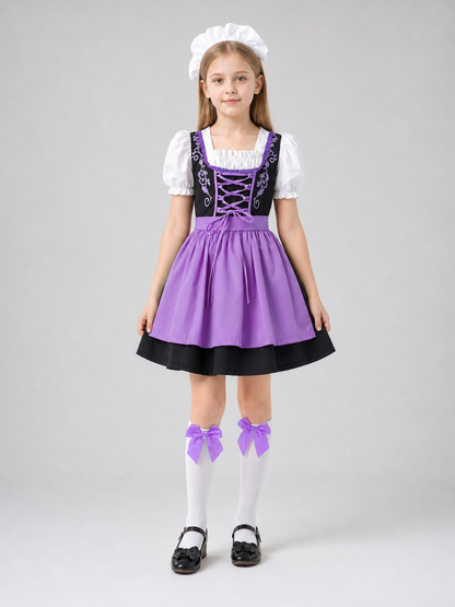 Dirndl Carnival Dress with Apron and Accessories