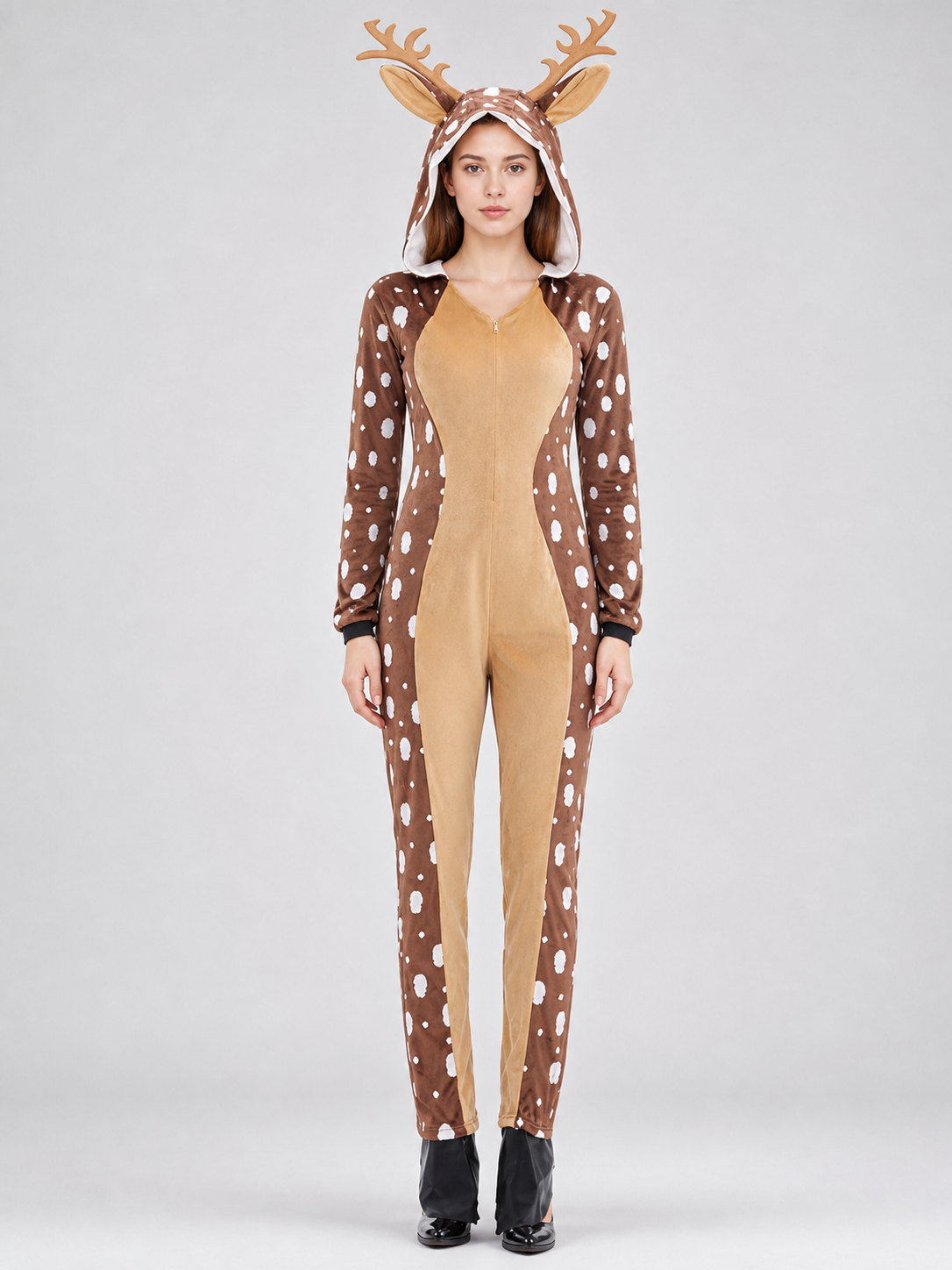 Deer Costume with Hood and Antlers
