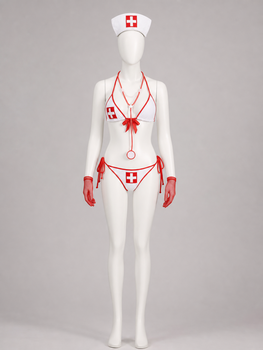 Two-Piece Bikini Swimsuit for Cosplay with a Cross