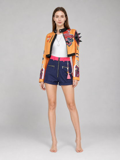 Cosplay Costume: Jacket, Vest, Shorts, and Accessories