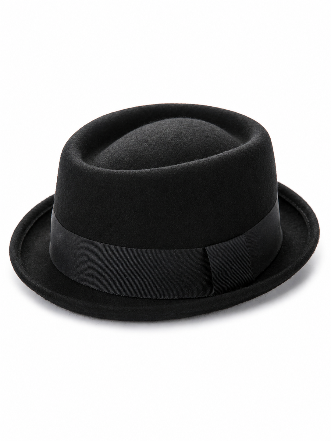 Black Carnival Fedora Hat with Ribbon