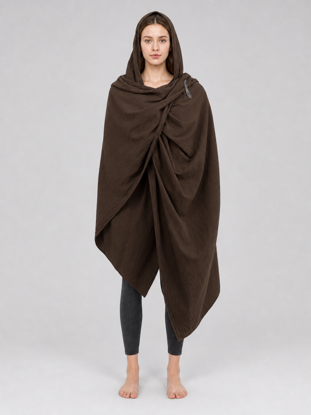 Brown Carnival Cloak with Hood