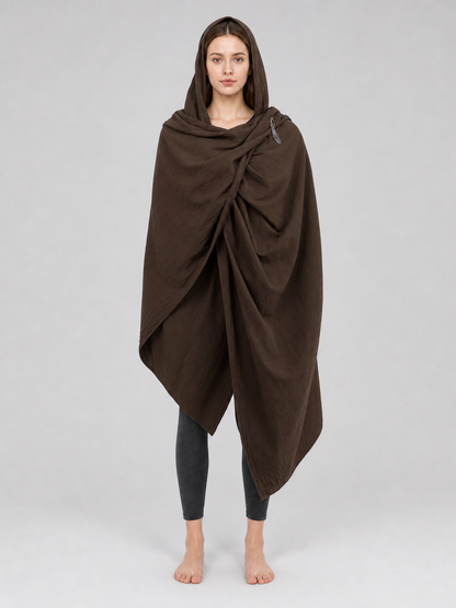 Brown Carnival Cloak with Hood