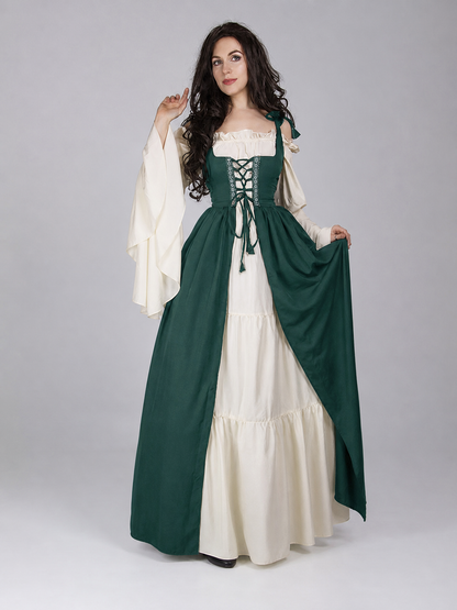 Layered Renaissance-Style Costume Dress
