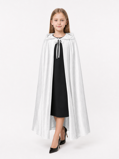 White Hooded Costume Cloak