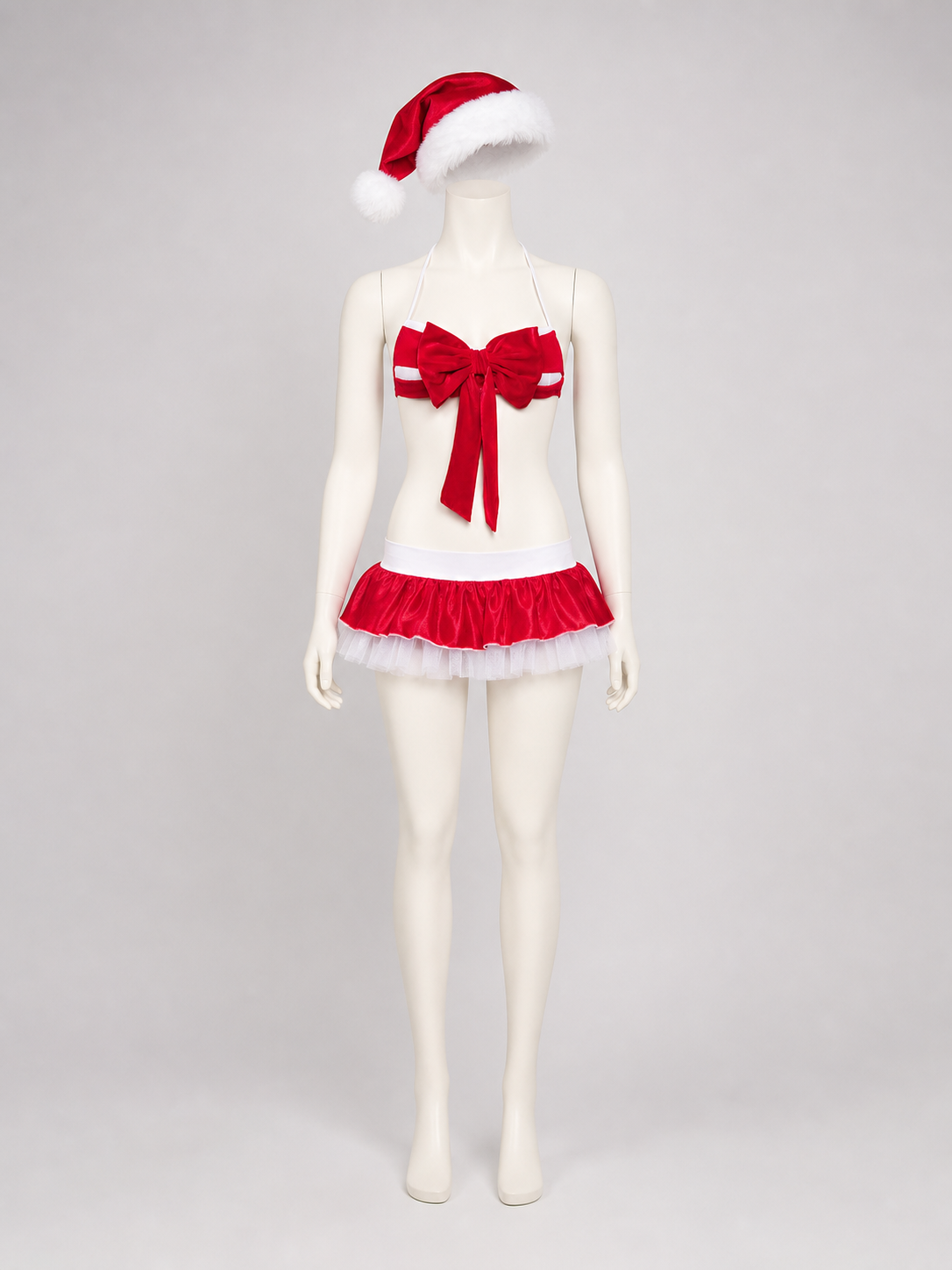 Christmas Costume: Cropped Top and Skirt