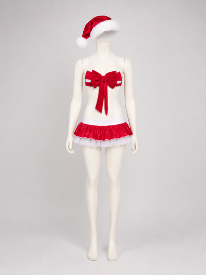 Christmas Costume: Cropped Top and Skirt
