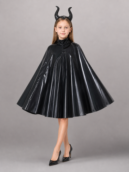 Black Carnival Cape with Horn Headband