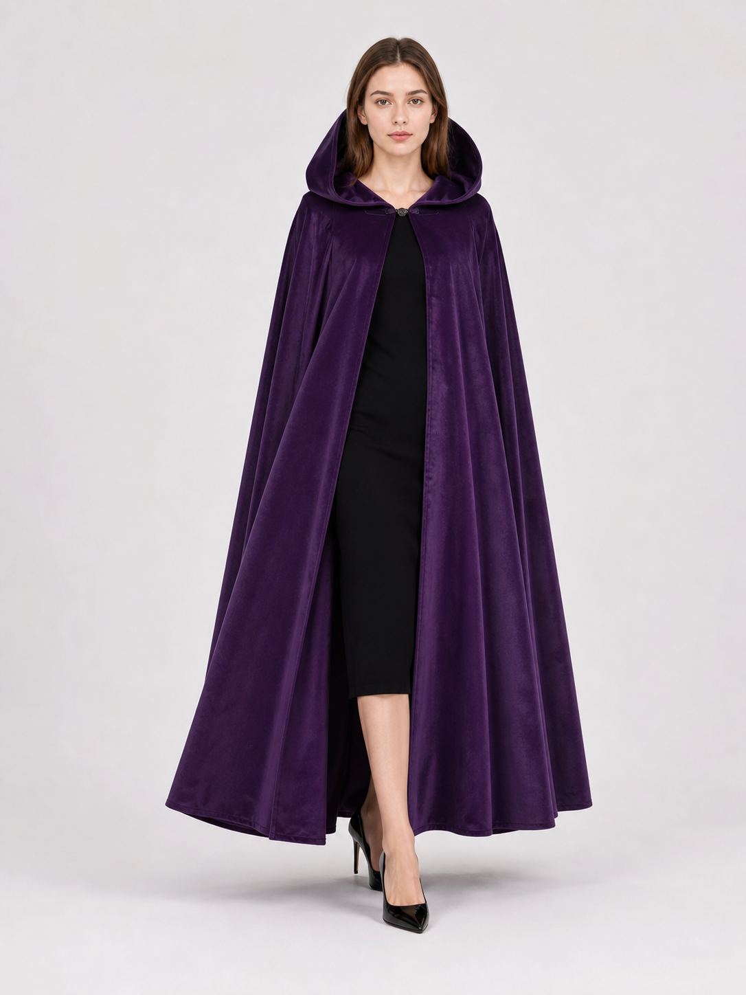 Purple Carnival Cloak with Hood
