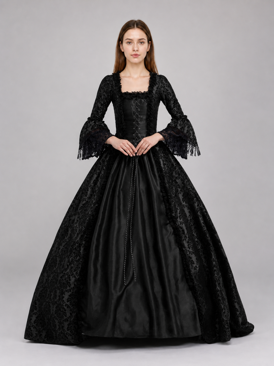 Gothic Victorian-style lace dress main product view