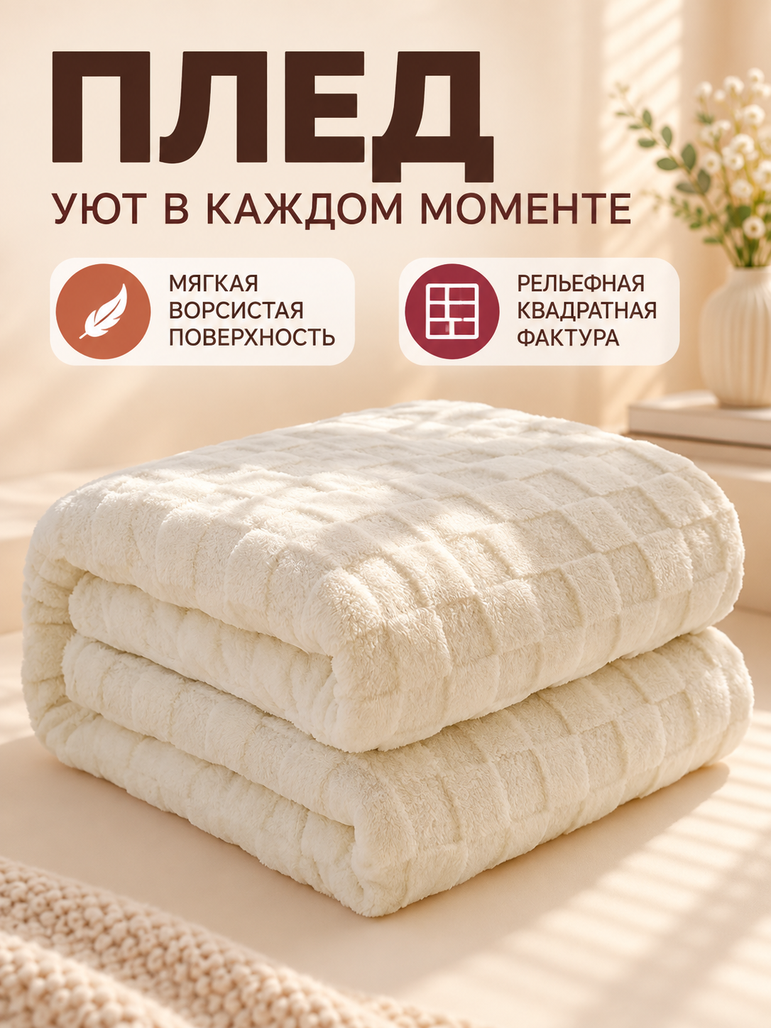 Milky soft double-sided plaid polyester blanket