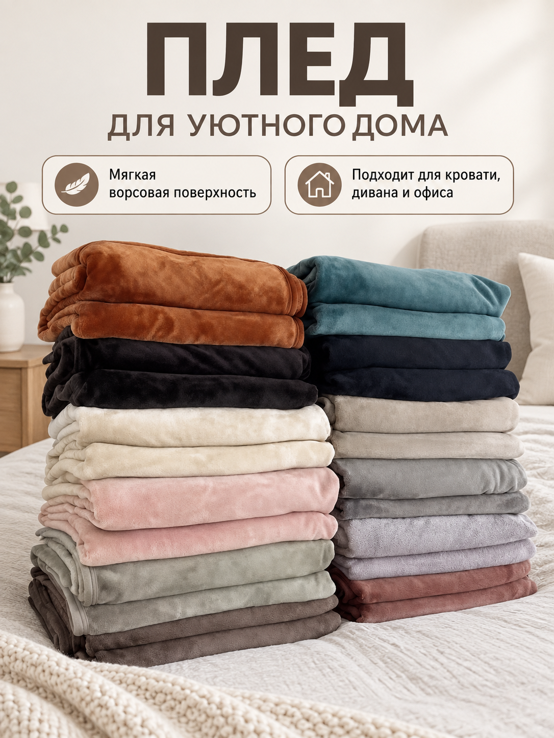 Light Gray Solid Fleece Polyester Blanket