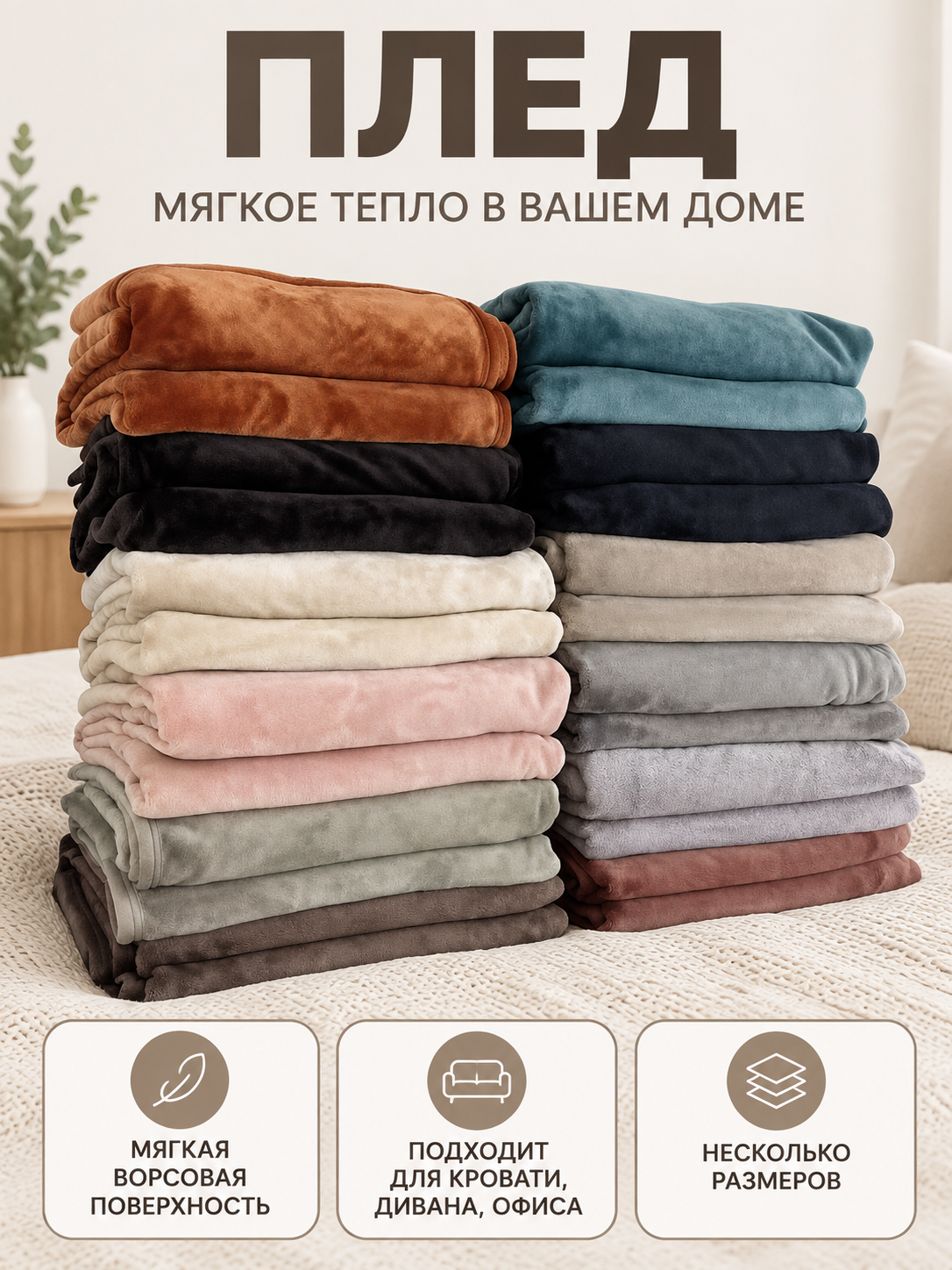 Light Gray Solid Fleece Polyester Blanket