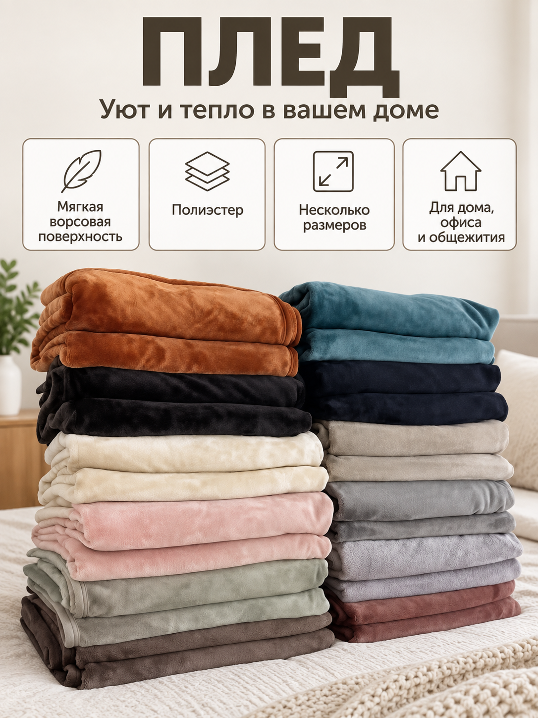 Light Gray Solid Fleece Polyester Blanket
