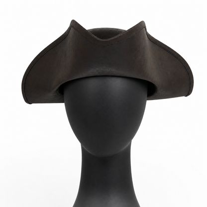 Children's Pirate Hat, Wide Tricorn Costume Accessory in Dark Brown to Black for Dress-Up Play and Pirate-Themed Parties