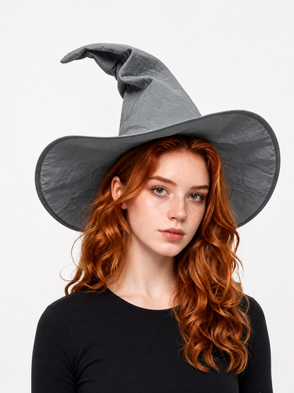 Dark Gray Carnival Witch Hat for Halloween