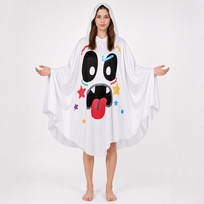 Hooded Cape with Ghost Print main product view