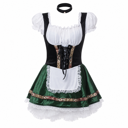 National costume dress with apron and corset