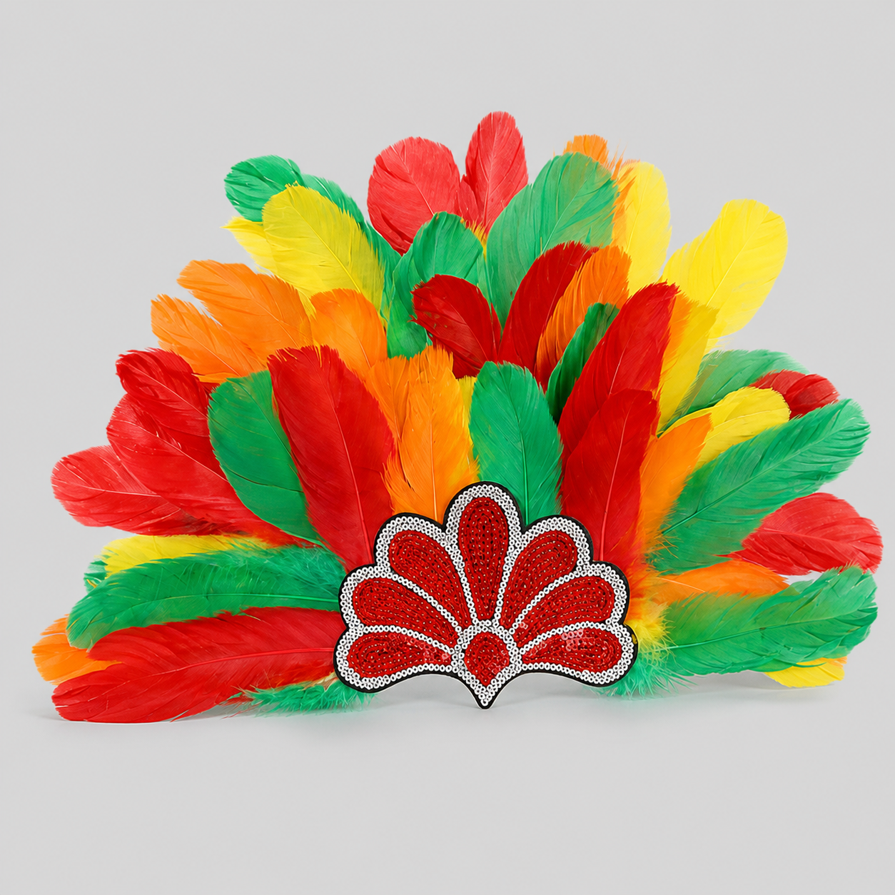 Carnival Headpiece with Multicolored Feathers main product view