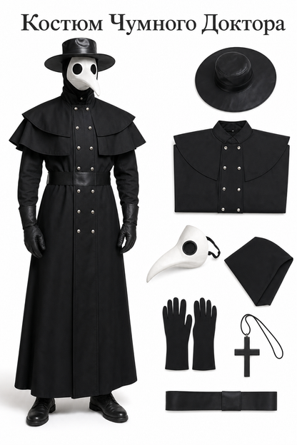 Halloween Plague Doctor Costume with Mask