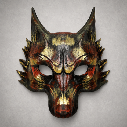 1pc Halloween Wolf Face Mask, Fantasy Animal Sculpted Design for Cosplay Party