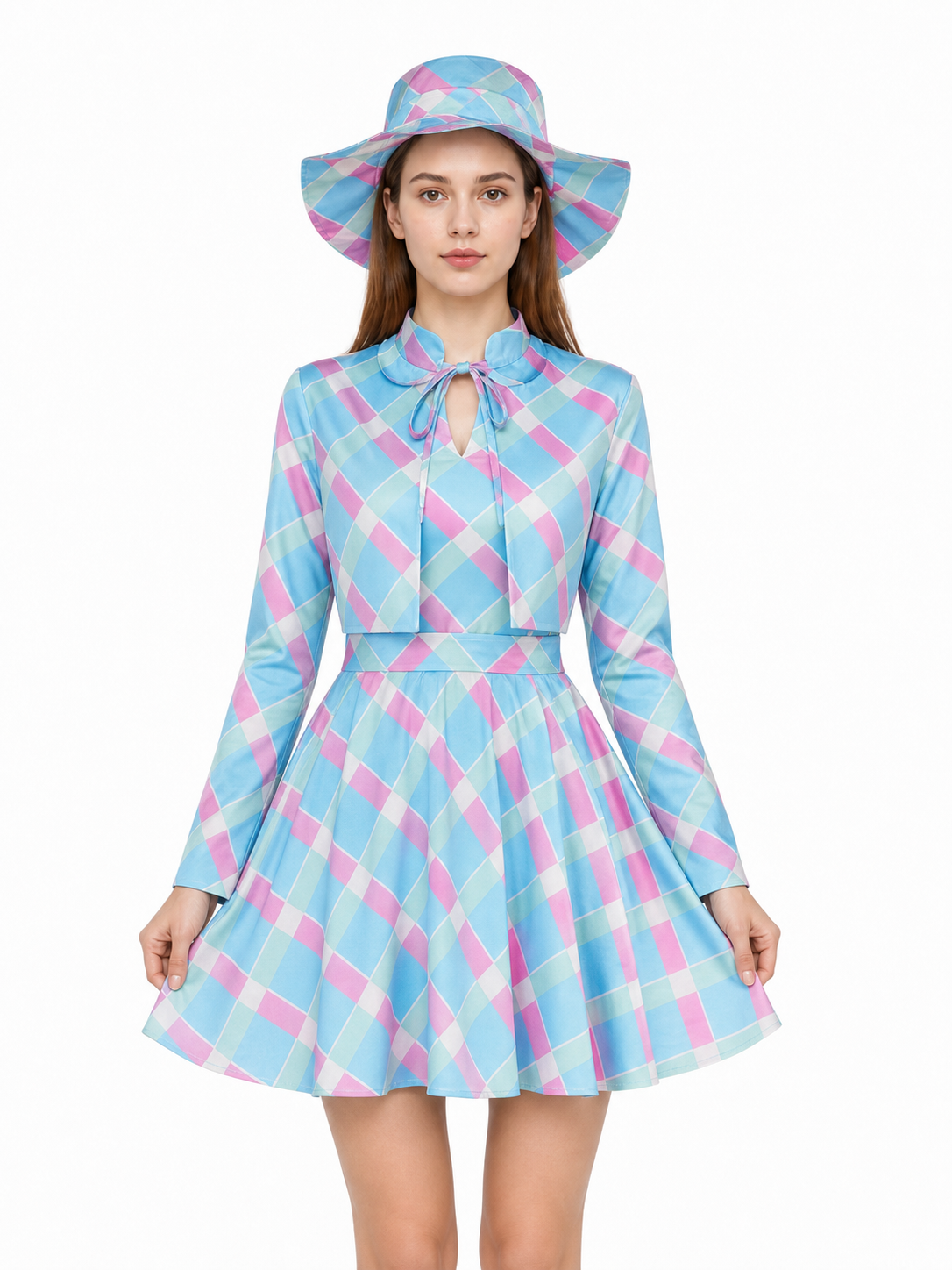 Barbie Cosplay Costume: Dress, Hat, and Belt