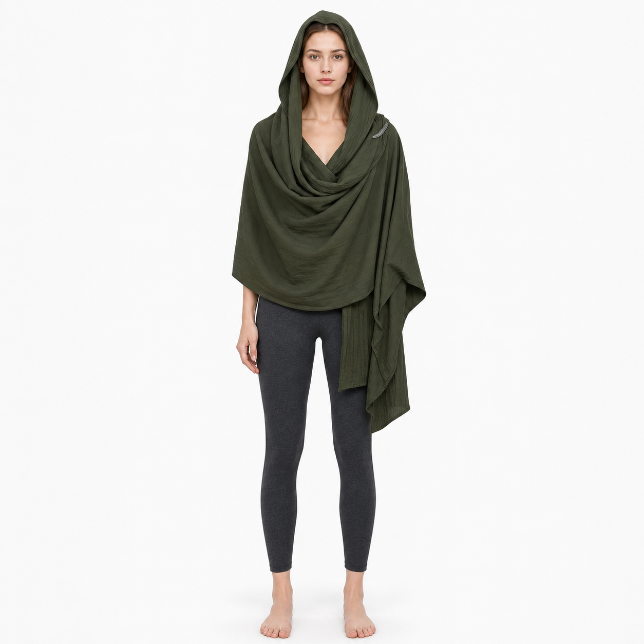 Green Carnival Hooded Cape main product view