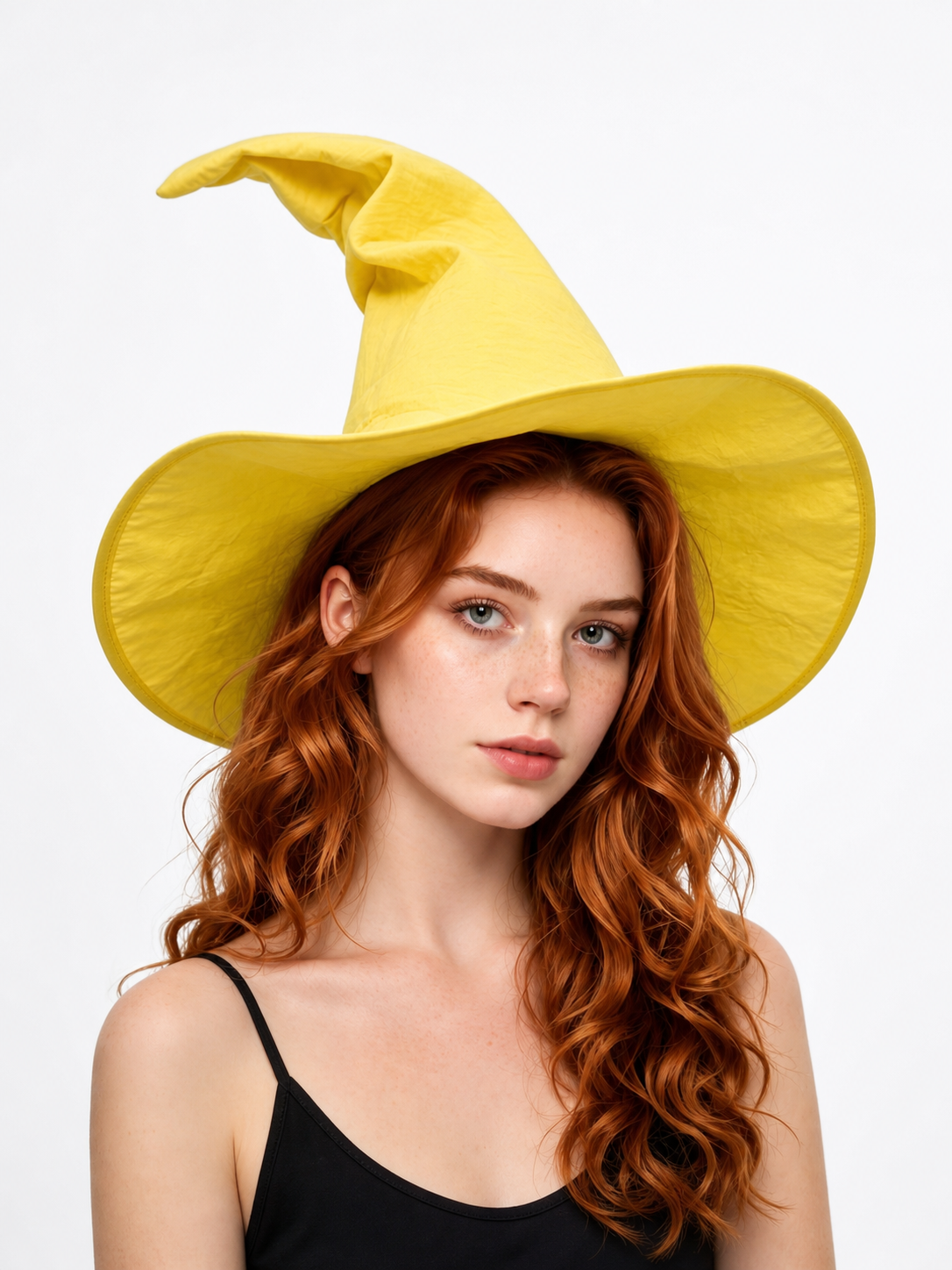 Yellow Witch Costume Hat for Halloween