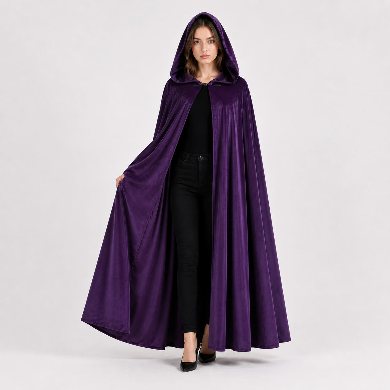 Purple Carnival Cloak with Hood