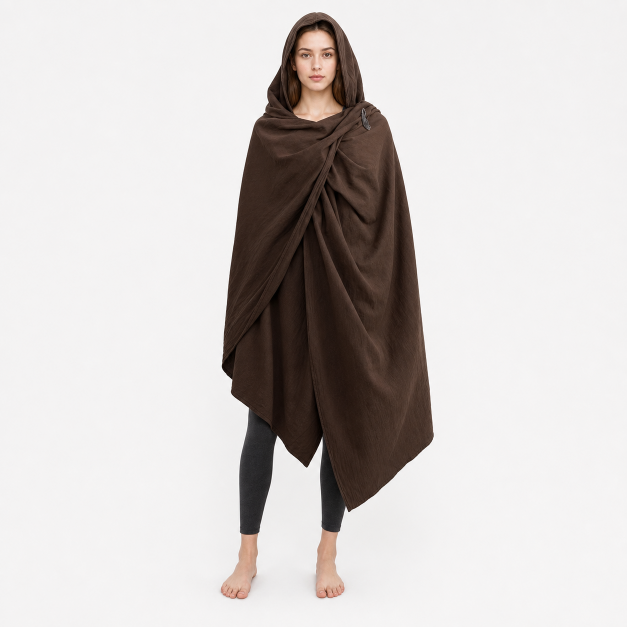 Brown Carnival Cloak with Hood main product view