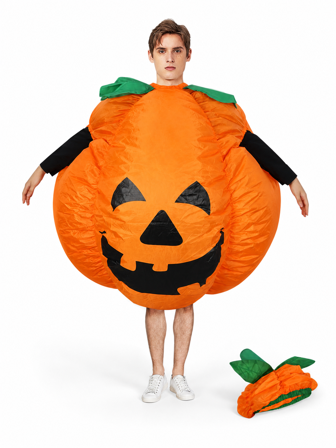 Inflatable Pumpkin Costume with Hat for Halloween