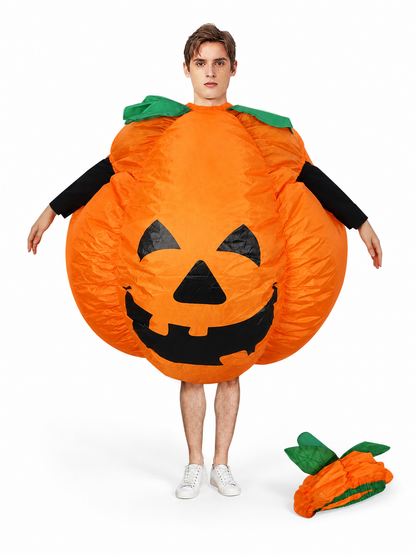 Inflatable Pumpkin Costume with Hat for Halloween