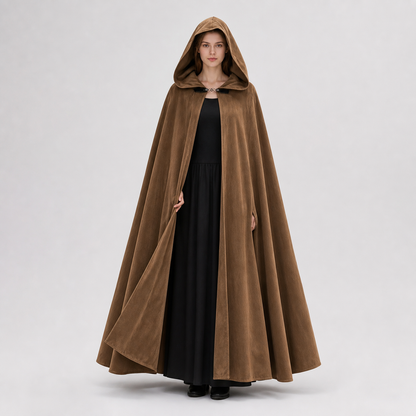 Brown Hooded Costume Cloak