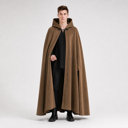 Brown Hooded Costume Cloak