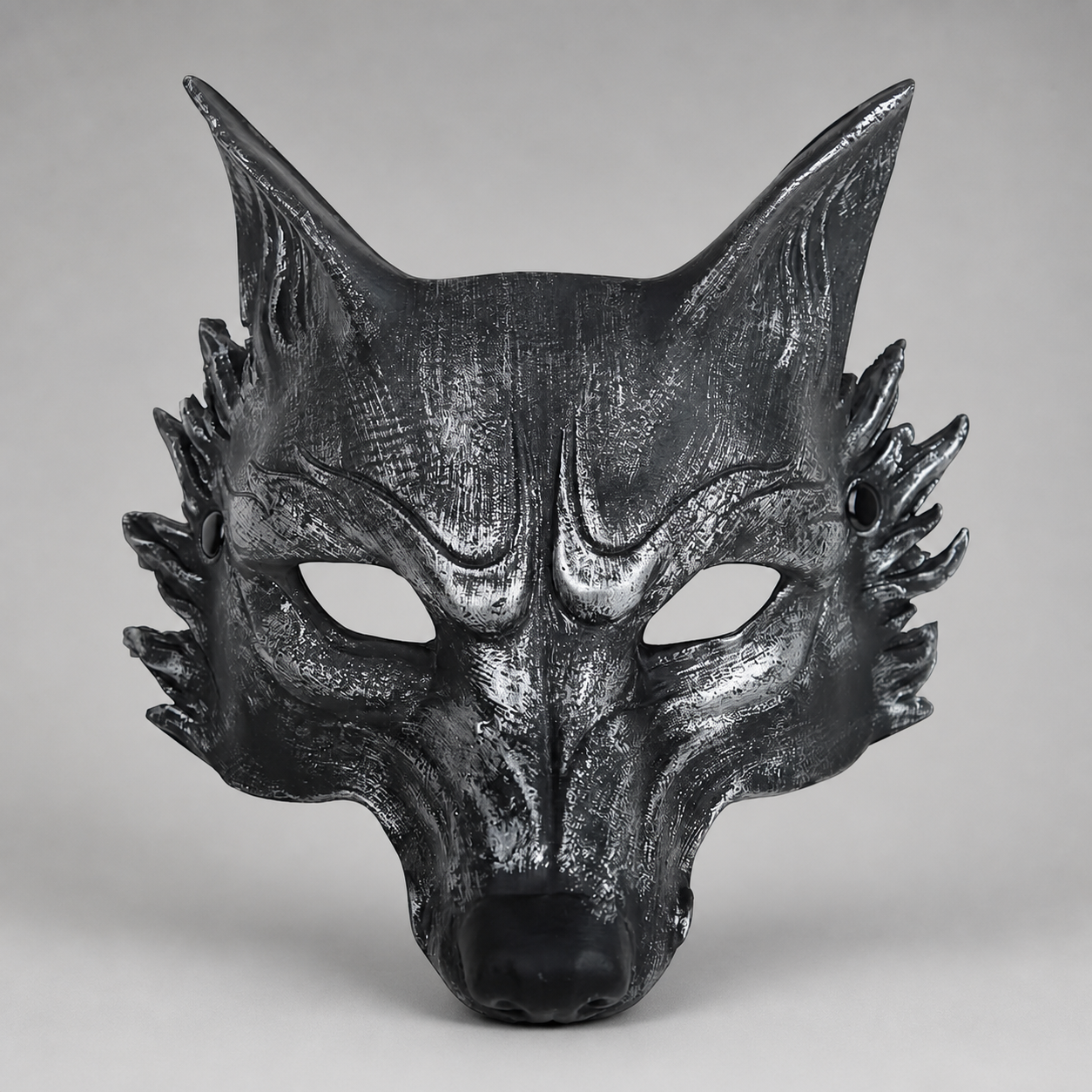 1pc Halloween Wolf Mask, Full Face Werewolf Style with Pointed Ears, Cosplay Party