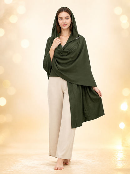 Green Carnival Hooded Cape main product view 2
