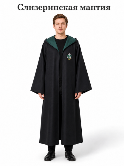 Wizard Robe with Hood and Chest Patch