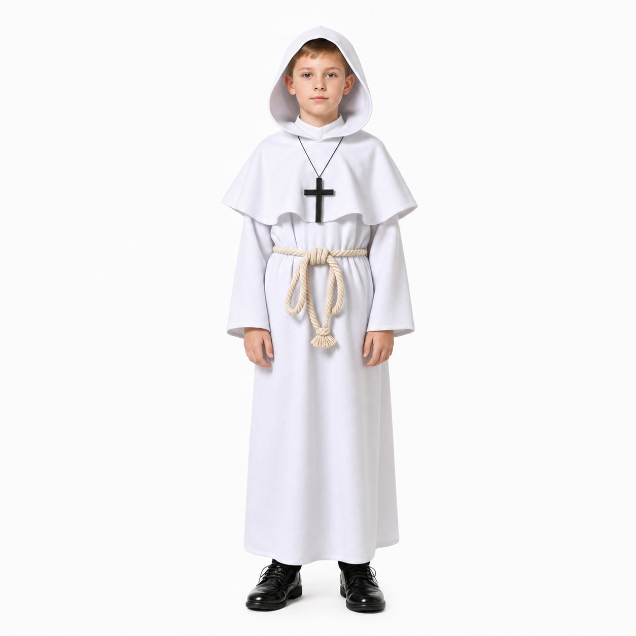 White Hooded Clergyman Costume